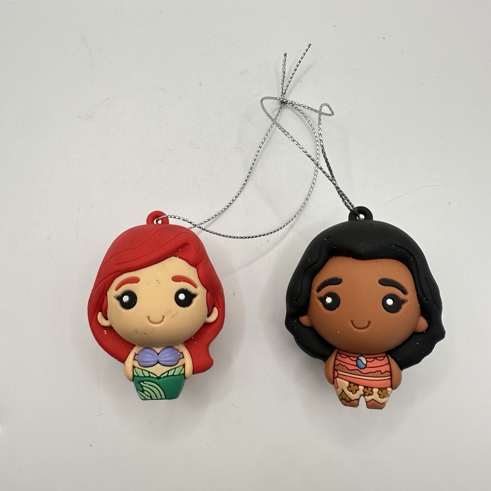Hallmark Disney Princess Ornaments From Blind Bag Set Of 2 Ariel Moana Christmas